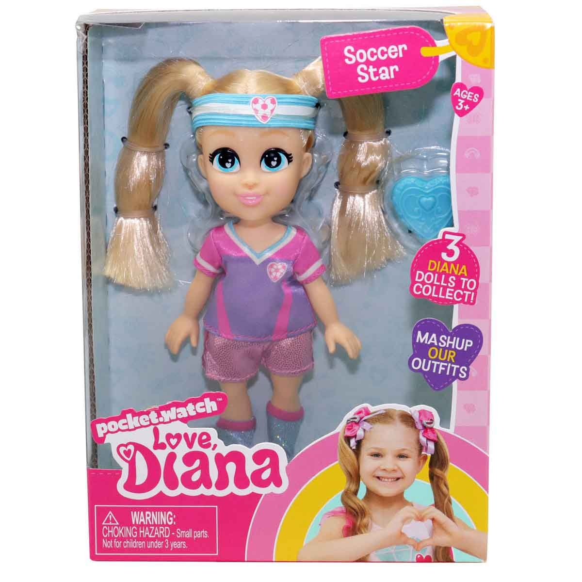 Love, Diana 6" Soccer Star Doll Girls, 3-4 Years