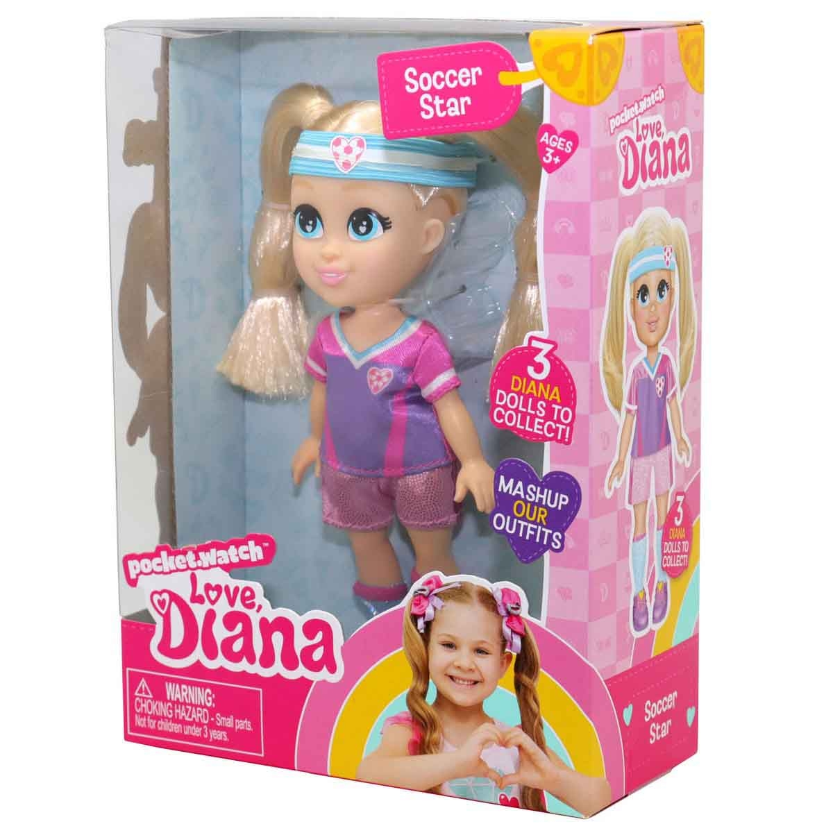Love, Diana 6" Soccer Star Doll Girls, 3-4 Years