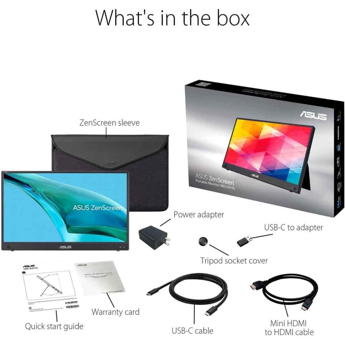 Asus 15.6" ZenScreen MB16AHG Portable Monitor