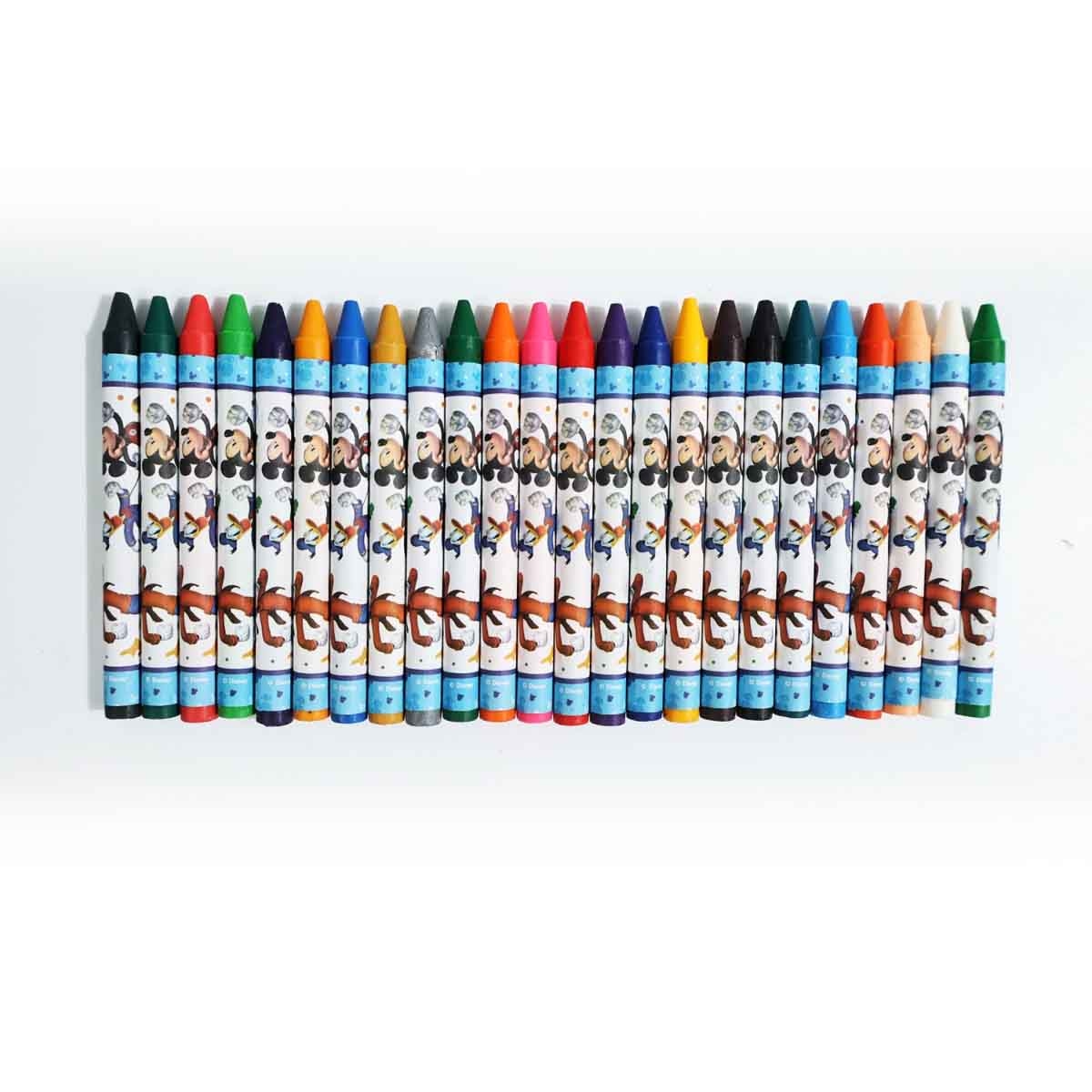 ديزني جونيور مجموعة أقلام شمعية 24 لون للجنسين، عمر 3-4 سنوات