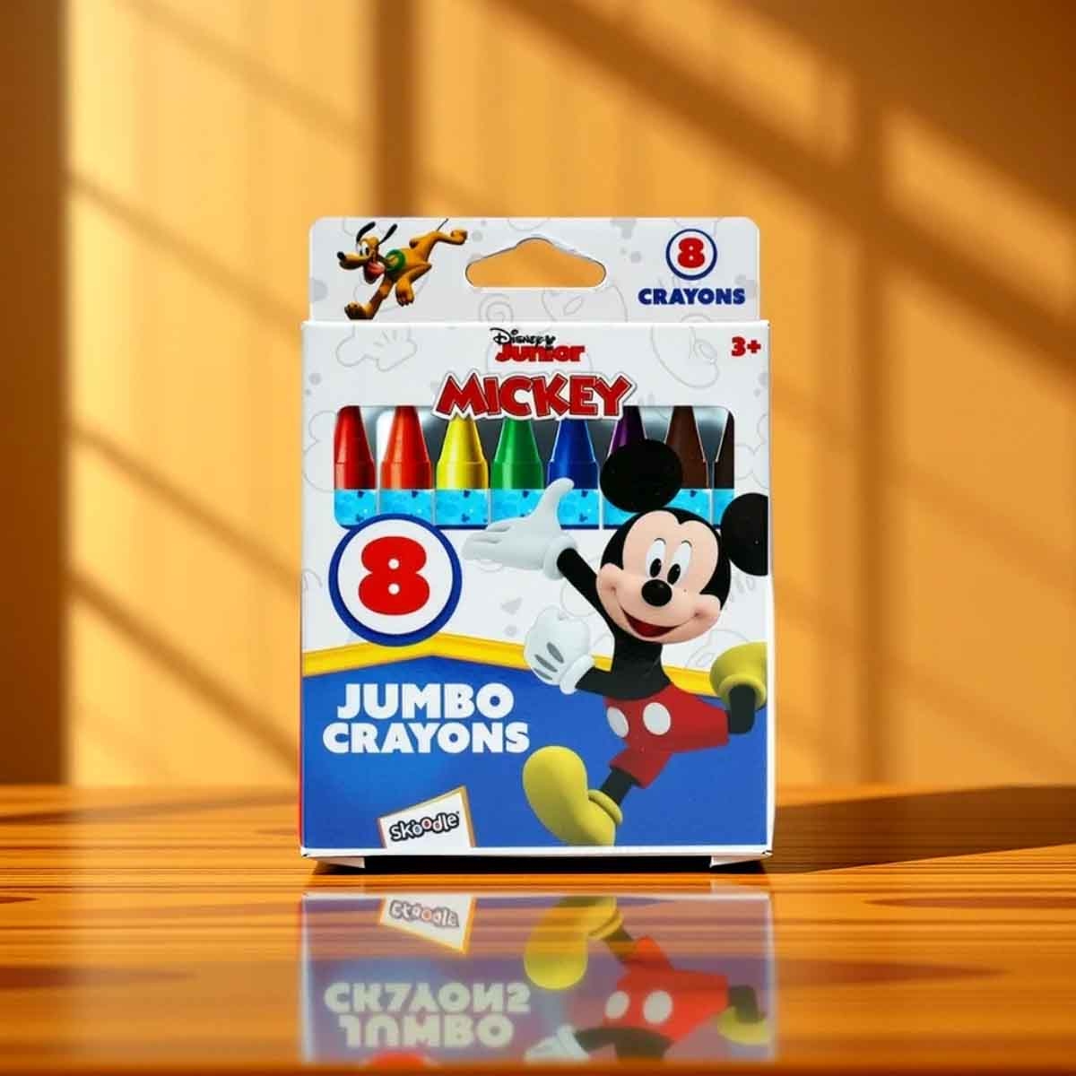ديزني جونيور أقلام شمعية جامبو 8 ألوان للجنسين، عمر 3-4 سنوات