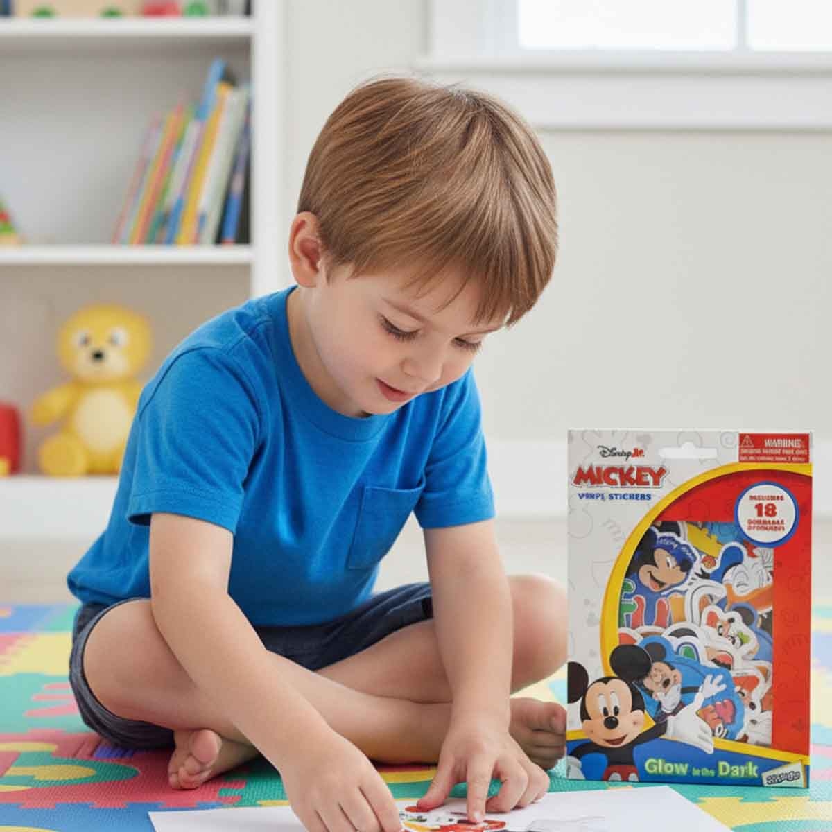 ديزني جونيور ملصقات تتوهج في الظلام للأطفال بعمر 3-4 سنوات