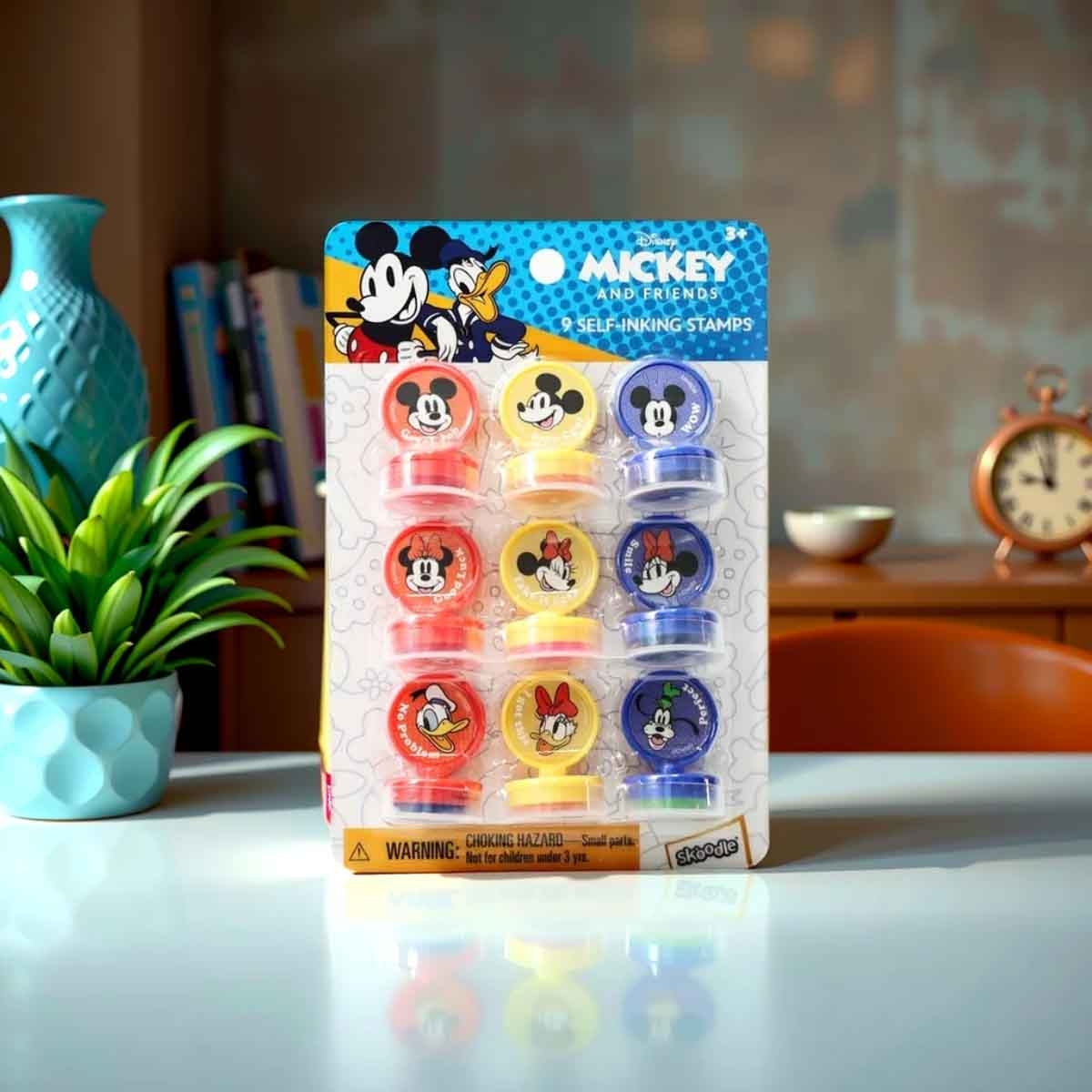 ديزني جونيور مجموعة أختام كبيرة ذاتية الحبر 9 قطع للجنسين، عمر 3-4 سنوات