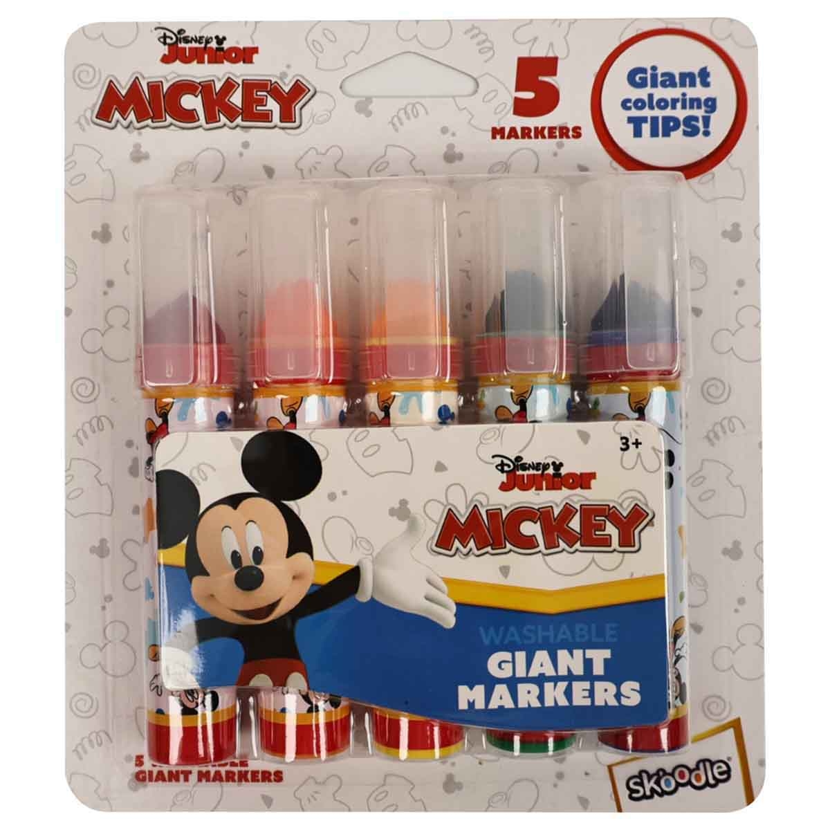 Disney Junior 10007 5-Washable Giant Markers Unisex, 3-4 Years