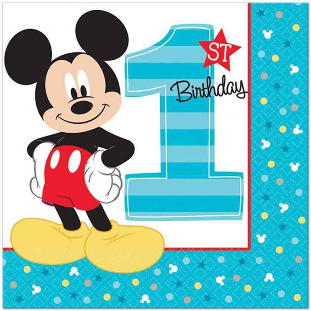 Mickey Mouse Fun To Be One Lunch Napkin Set