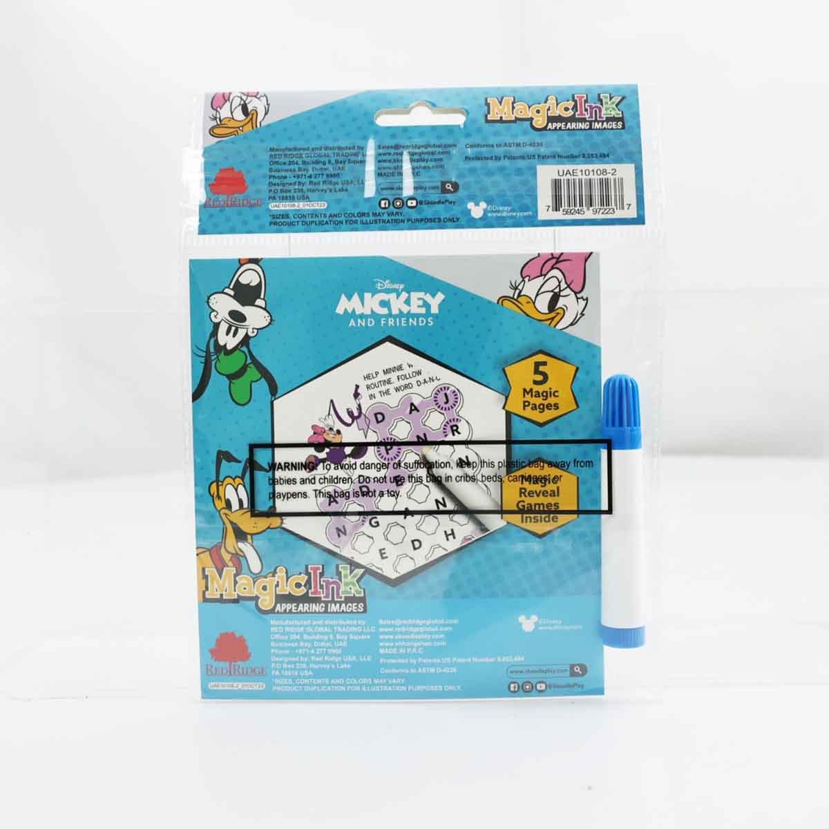 ميكي وأصدقاؤه كتاب الحبر السحري المصغر للجنسين، عمر 3-4 سنوات