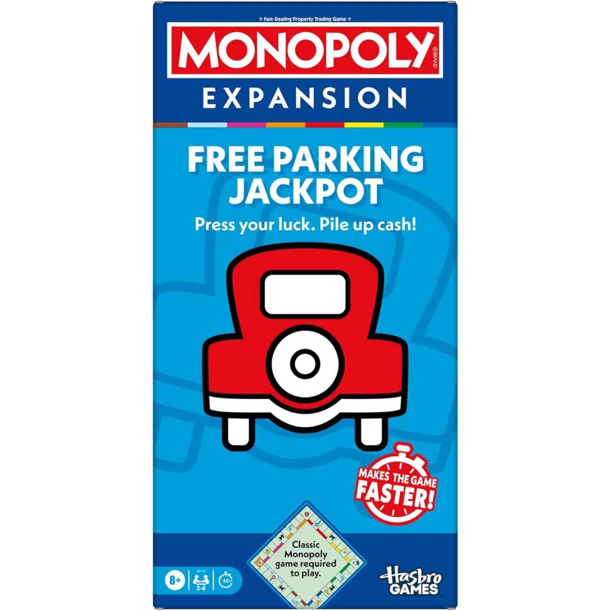 Monopoly Free Parking Jackpot Game Unisex, 8-10 Years