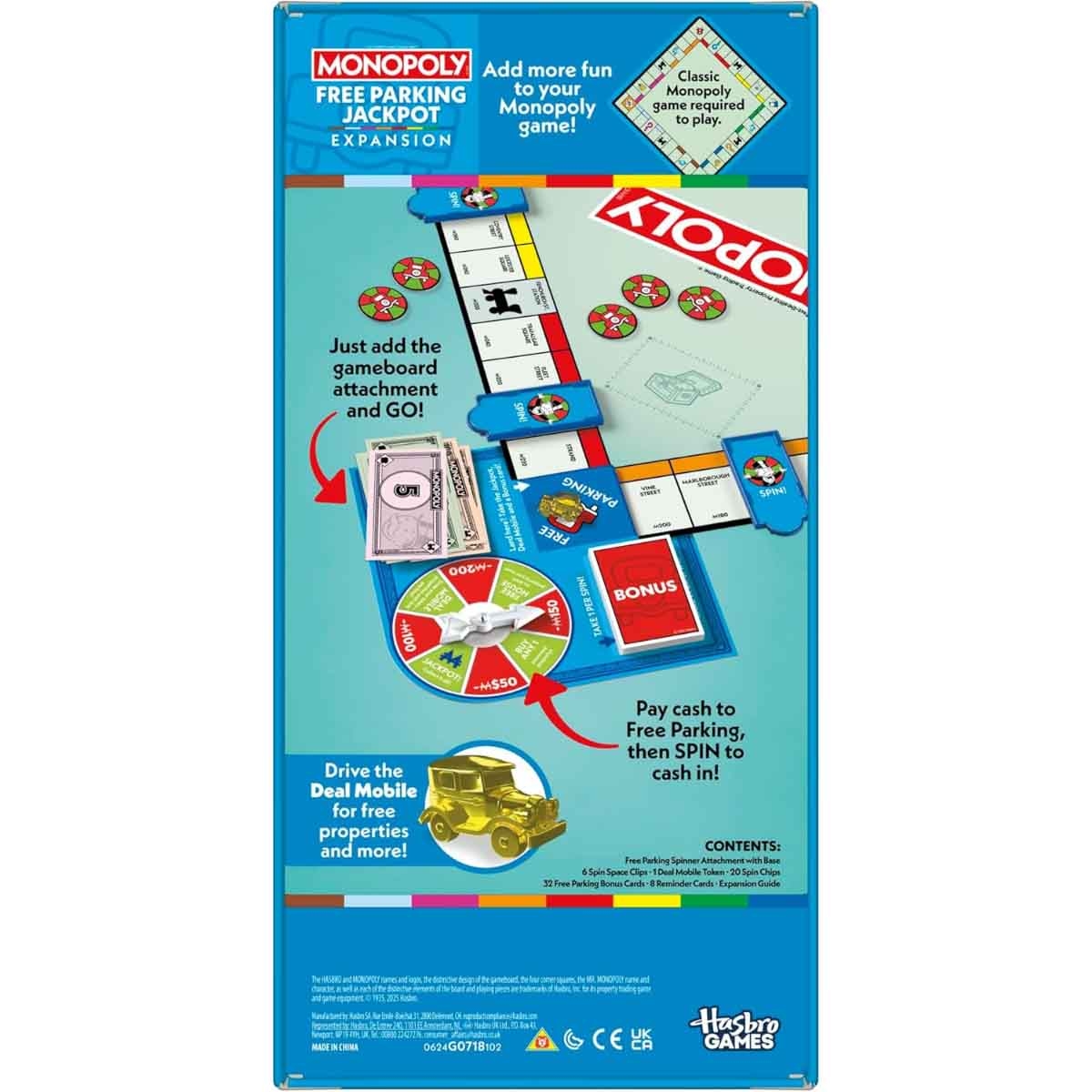 Monopoly Free Parking Jackpot Game Unisex, 8-10 Years