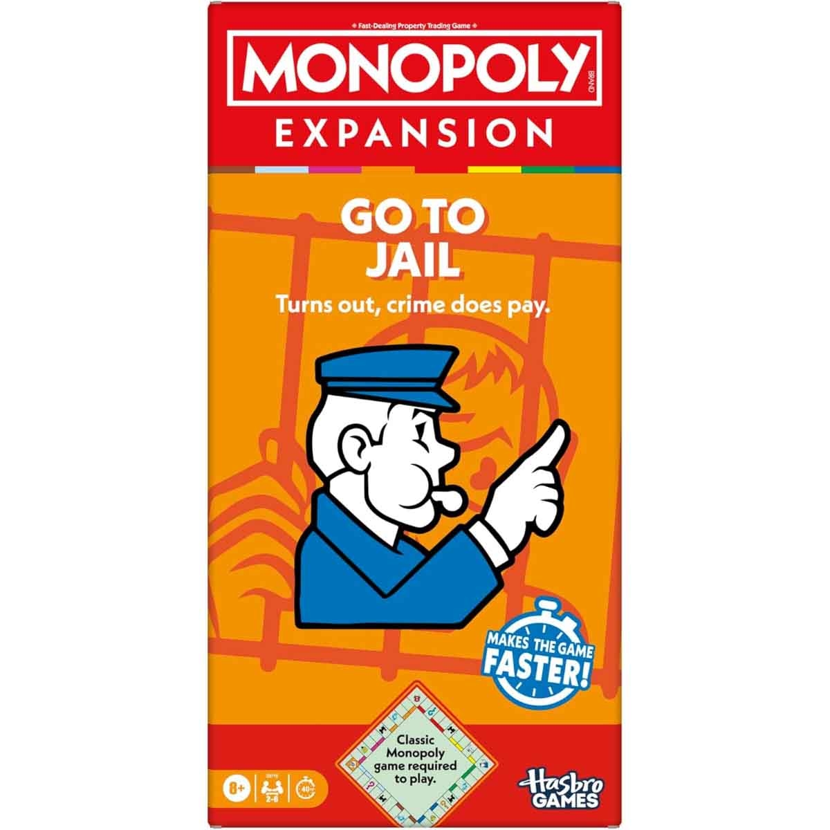 Monopoly Go To Jail Game Unisex, 8-10 Years
