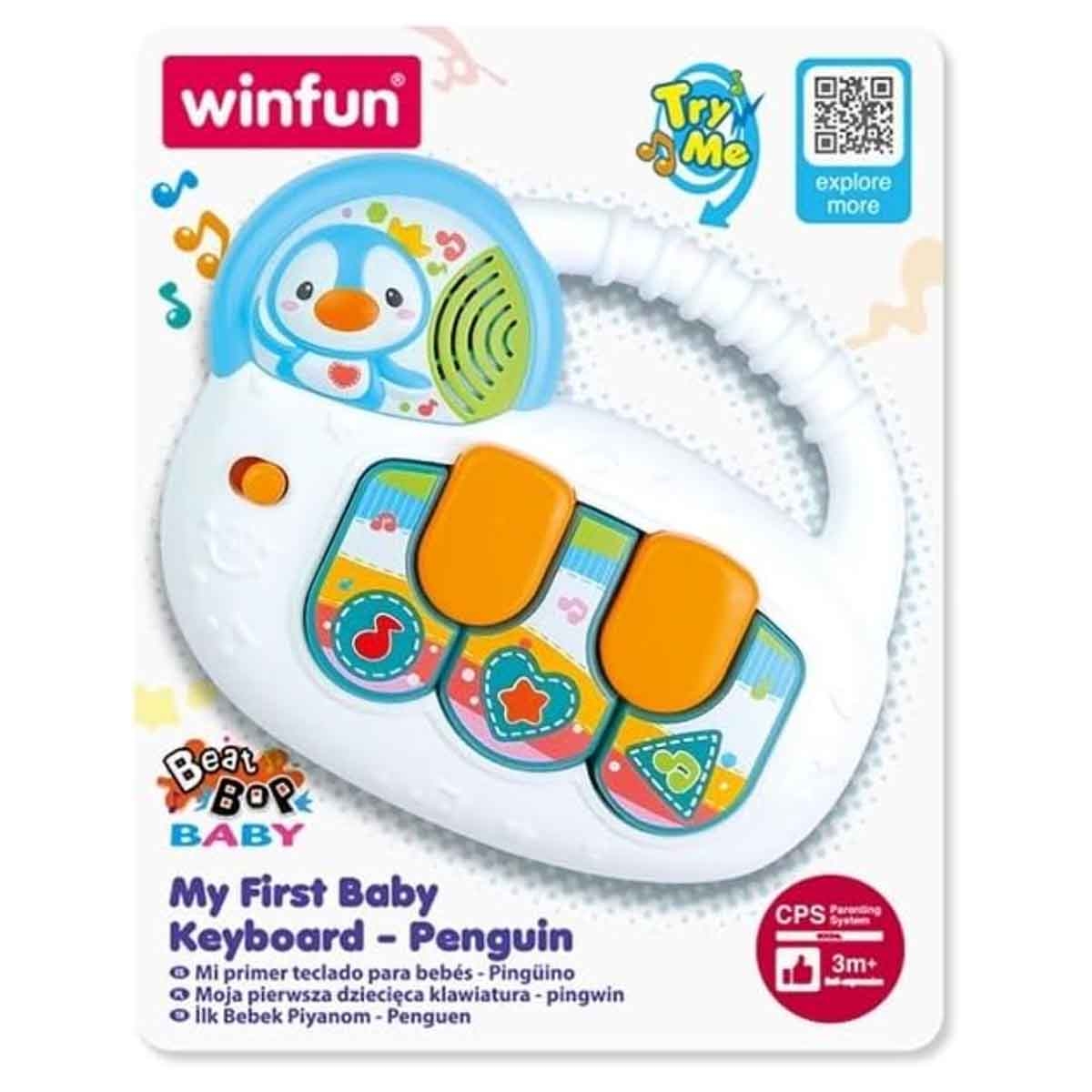 وينفن لوحة مفاتيح طفلي الأولى على شكل بطريق 6 في 1 للأطفال الصغار 0-2 سنة