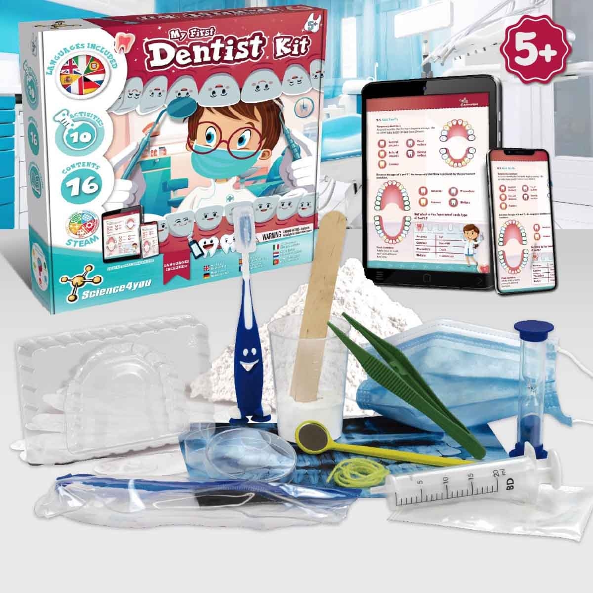 ساينس فور يو مجموعة طبيب الأسنان الأولى للأطفال من عمر 5 إلى 7 سنوات