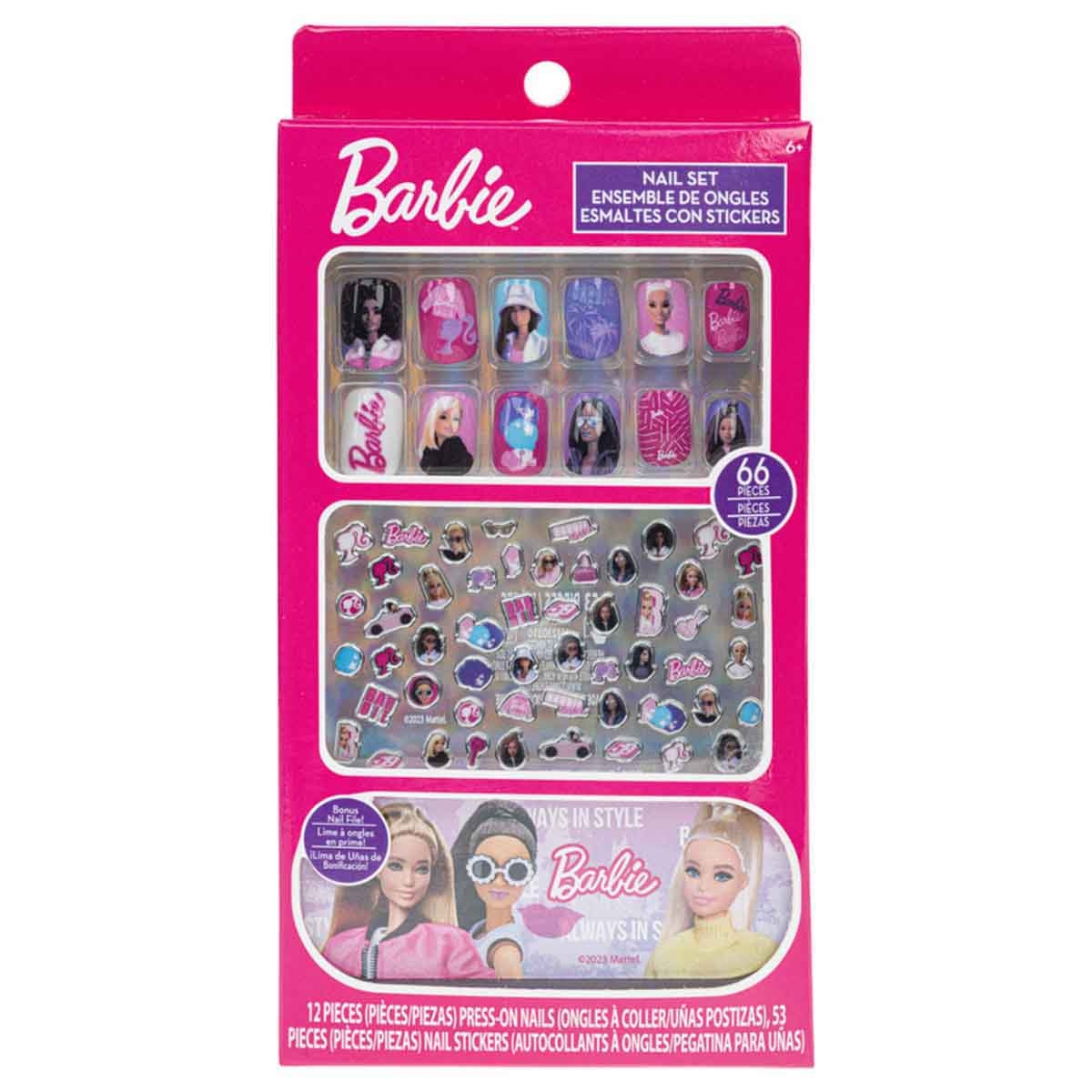 Barbie Nail & Body Art Sticker Set Girls, 5-7 Years
