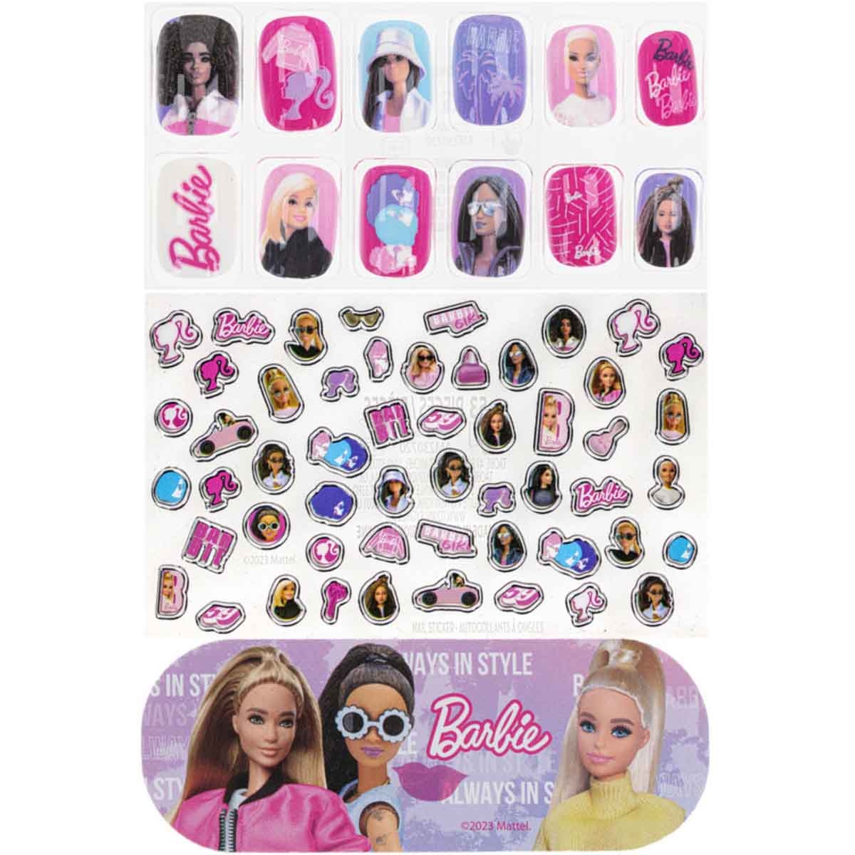 Barbie Nail & Body Art Sticker Set Girls, 5-7 Years