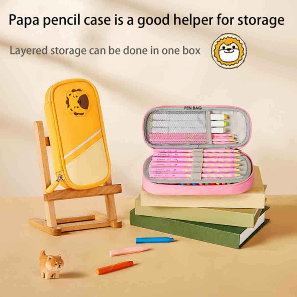 Nohoo Lion Yellow Pencil Case