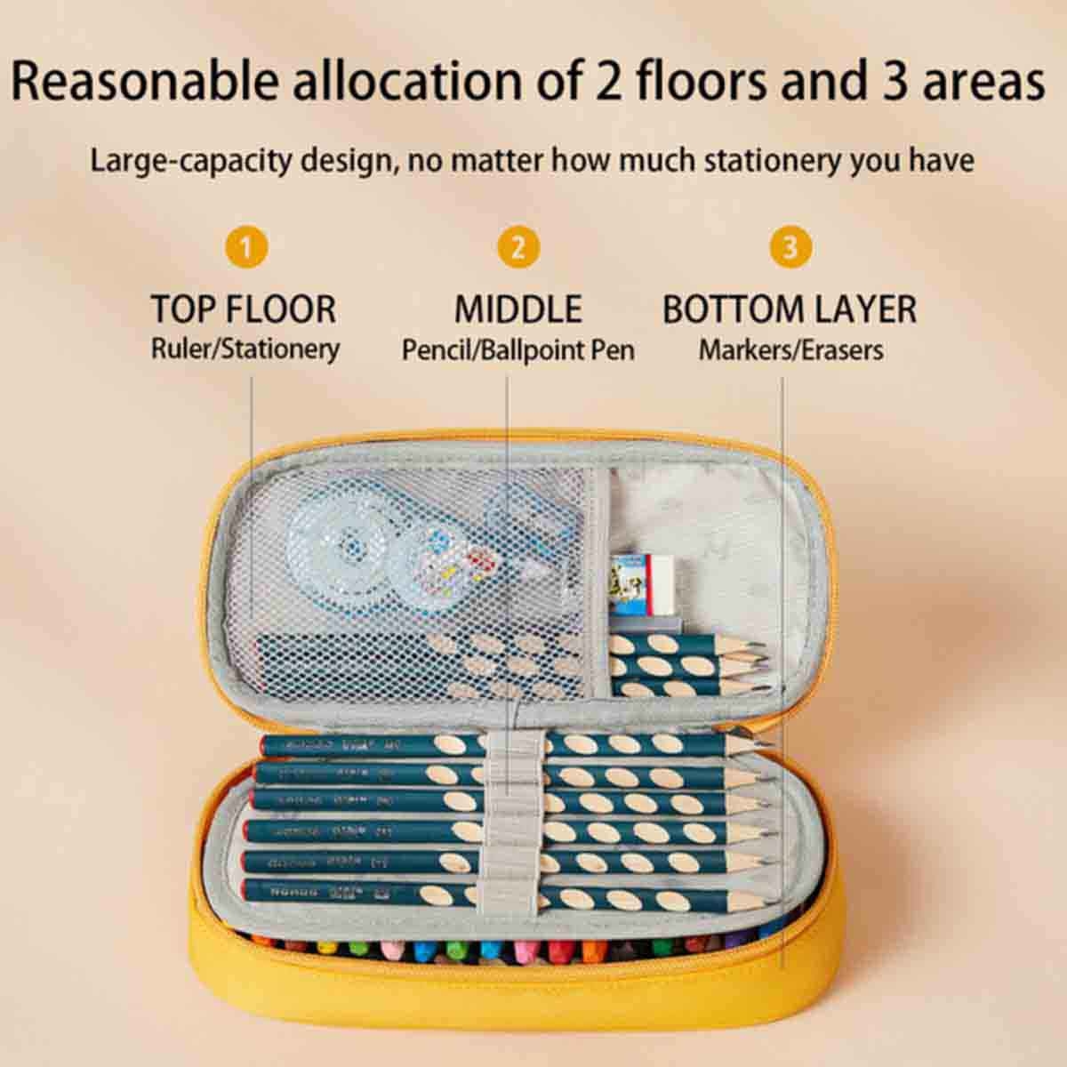 Nohoo Lion Yellow Pencil Case