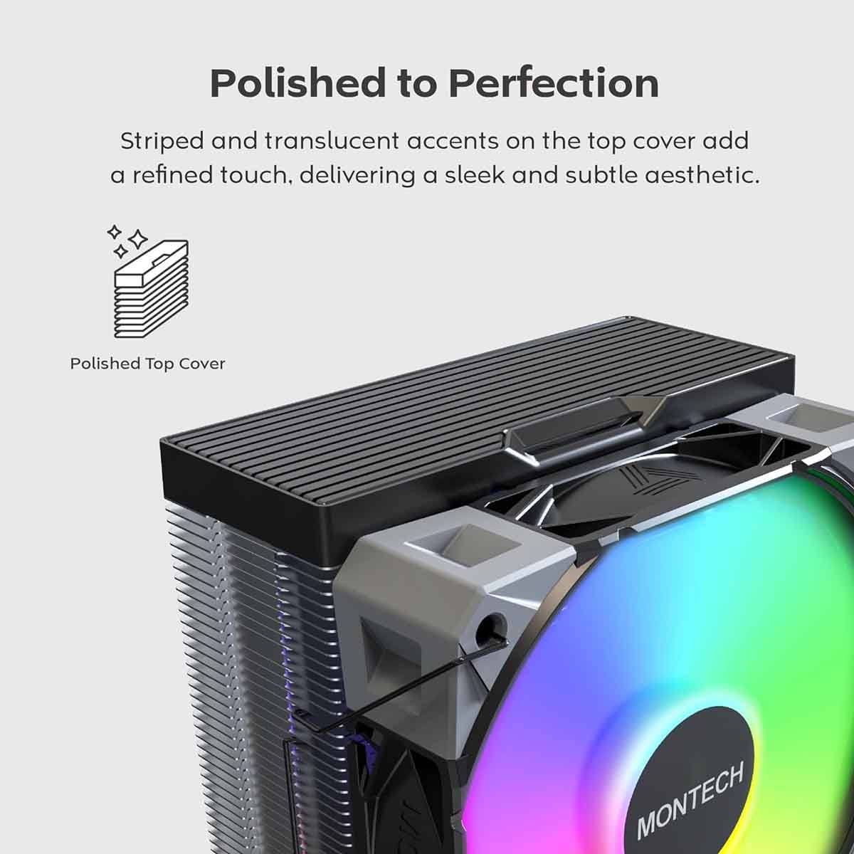 مونتيك مبرد هواء للمعالج NX400 بإضاءة ARGB