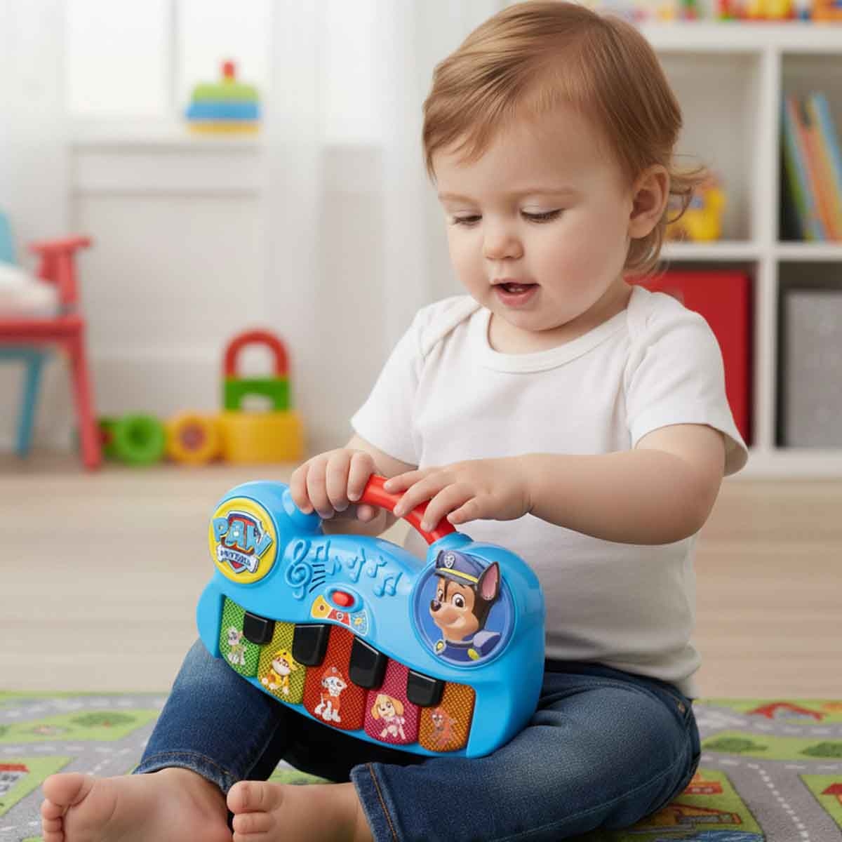 باو باترول لوحة مفاتيح موسيقية، للأطفال الصغار من عمر 0 إلى 2 سنة