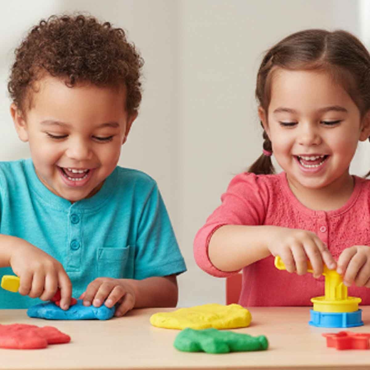 بلاي-دو مجموعة 4 عبوات عجين كلاسيكية للجنسين، عمر 3-4 سنوات