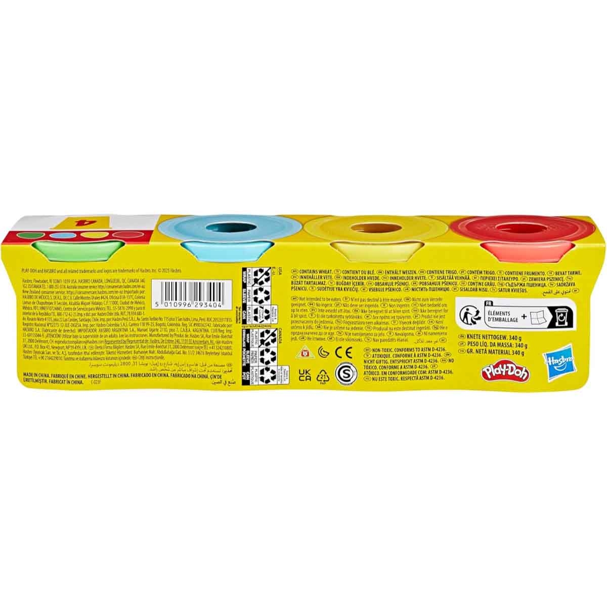 بلاي-دو مجموعة 4 عبوات عجين كلاسيكية للجنسين، عمر 3-4 سنوات