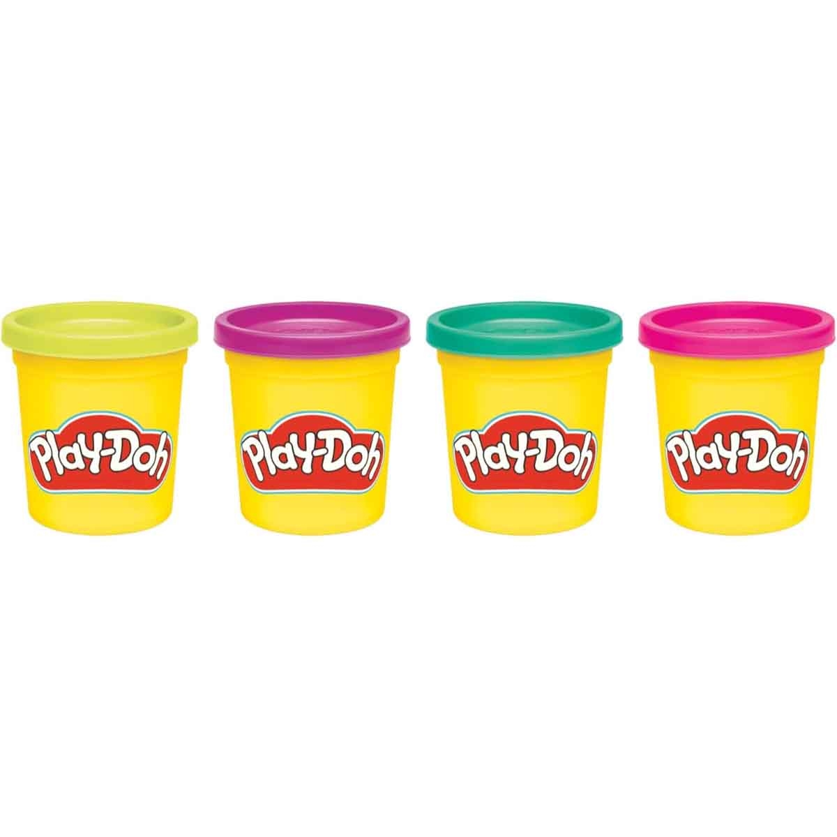 Play-Doh 4 Pack Vibrant Dough Set Unisex, 3-4 Years