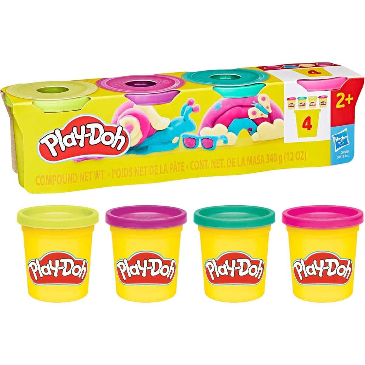 Play-Doh 4 Pack Vibrant Dough Set Unisex, 3-4 Years