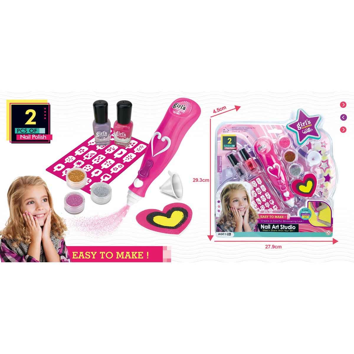 Mei Bo Kai Nail Art Studio Set Girls, 5-7 Years
