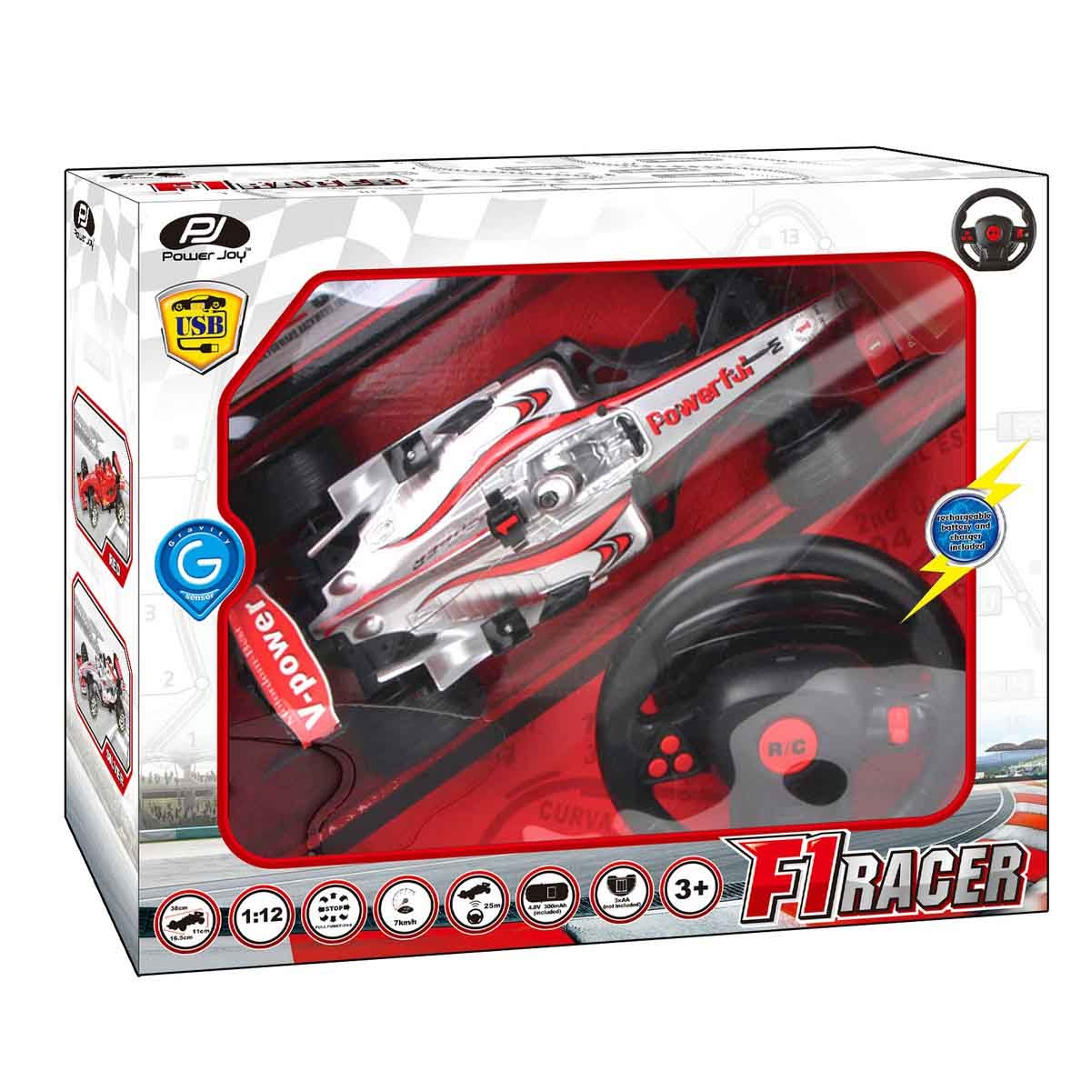 باور جوي سيارة سباق فورمولا 1 بالتحكم عن بعد للأولاد، عمر 3-4 سنوات