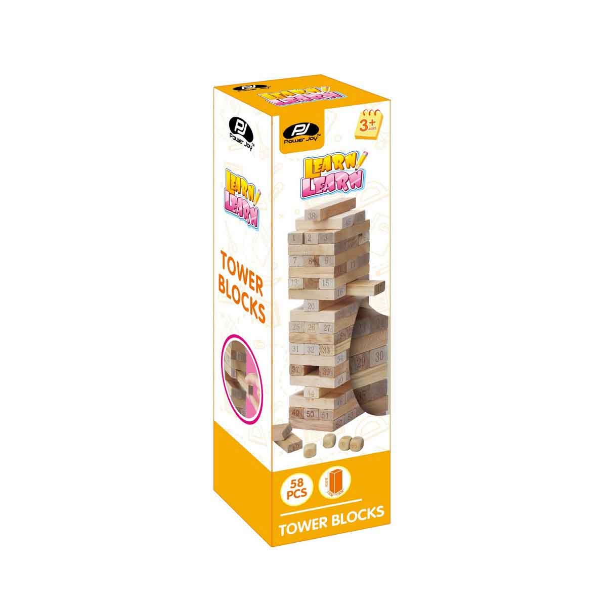 Power Joy 58 Pieces Tower Block Set Unisex, 3-4 Years