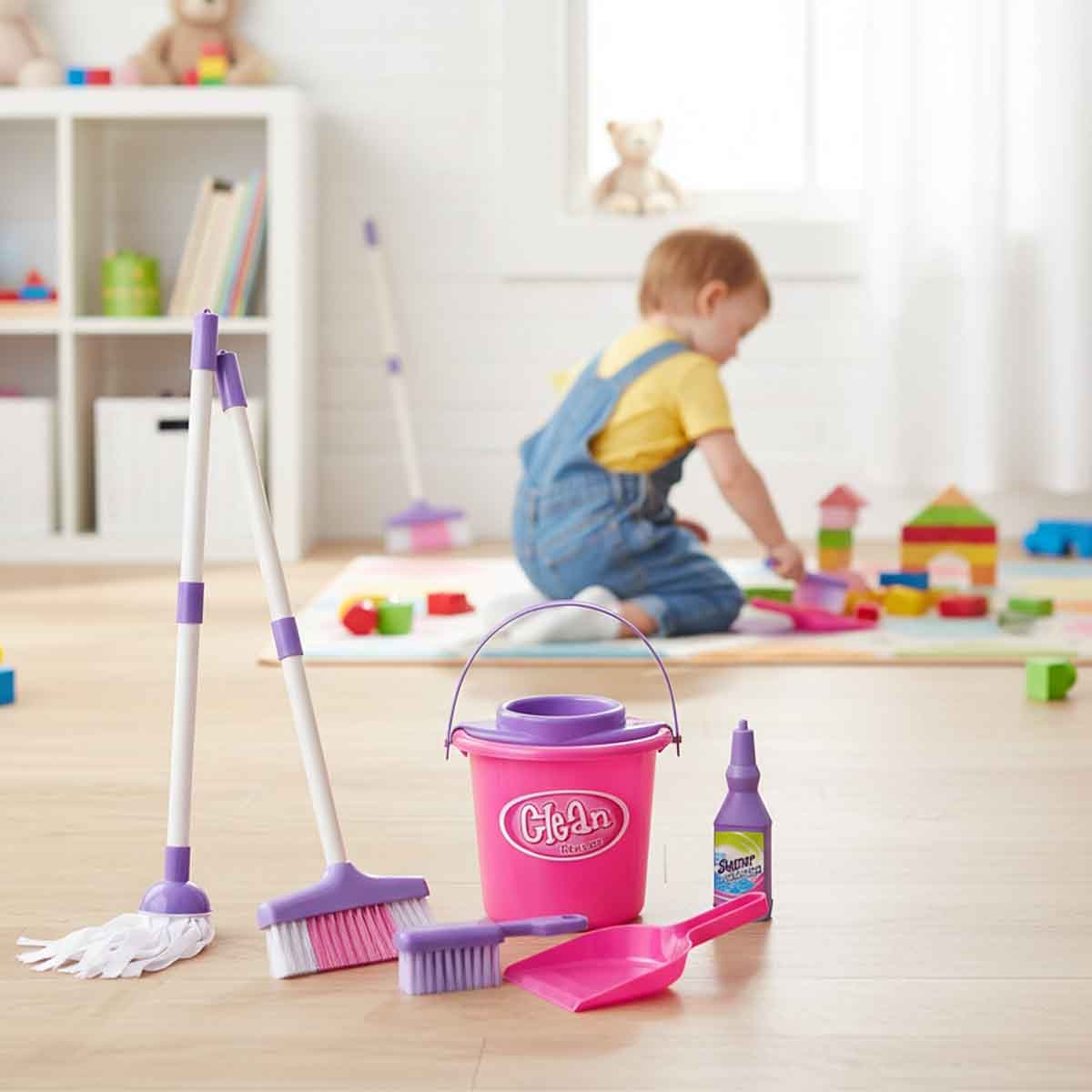 باور جوي طقم تنظيف يمي يمي للبنات، 3-4 سنوات