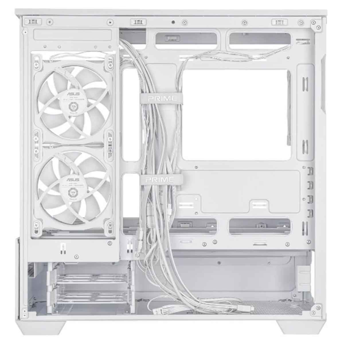Asus White Prime AP202 TG ARGB Mid-Tower Gaming PC Case