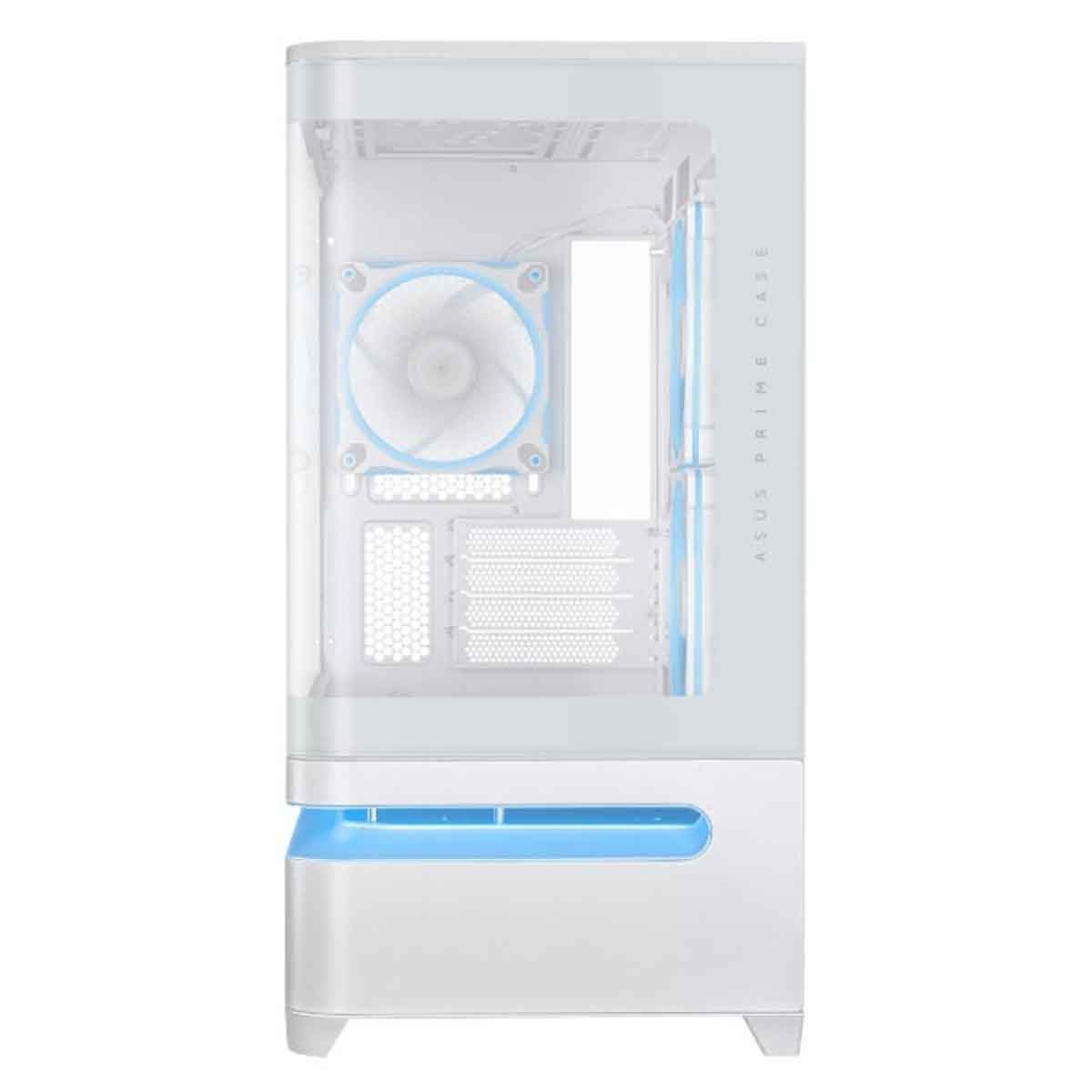 Asus White Prime AP202 TG ARGB Mid-Tower Gaming PC Case