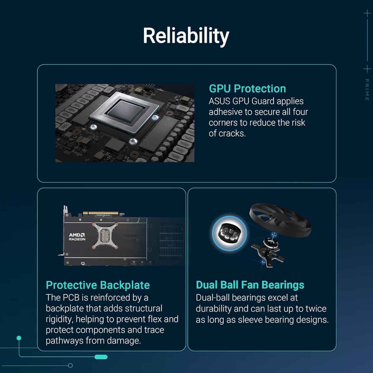 أسوس بطاقة رسومات برايم آر إكس 9070 إكس تي أوفر كلوك 16 جيجابايت