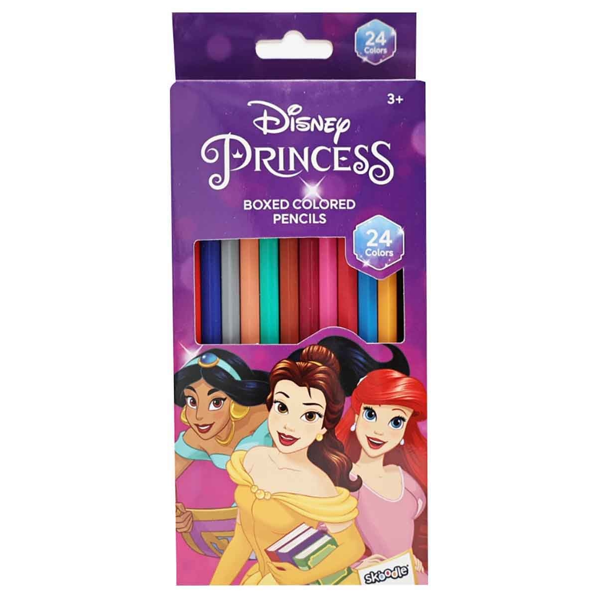 Disney Princess 24- Coloured Pencils Unisex, 3-4 Years