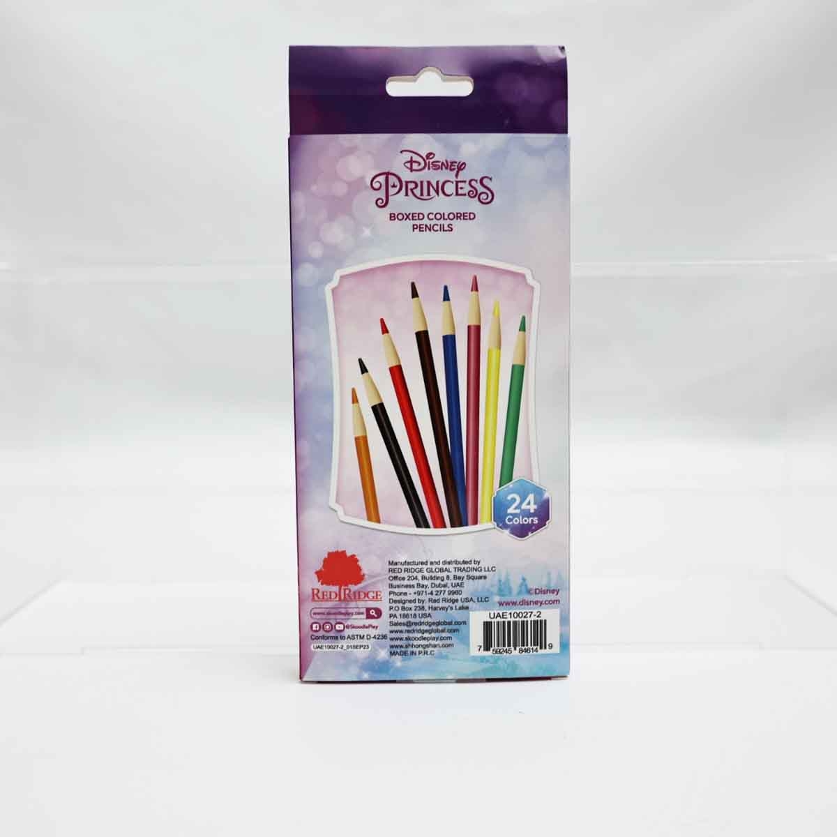 Disney Princess 24- Coloured Pencils Unisex, 3-4 Years