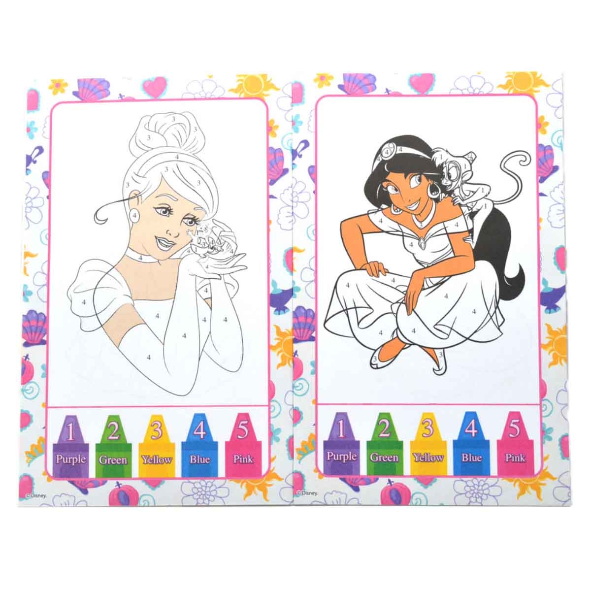 Disney Princess Color by Number Drawing Kit Unisex, 3-4 Years