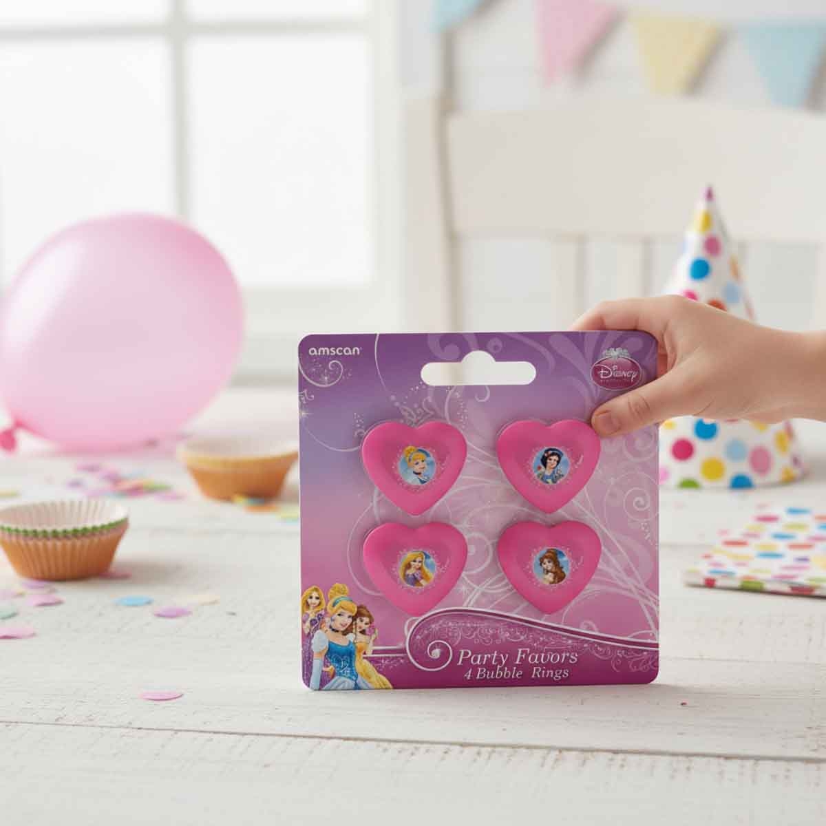 Disney Princess 4-Piece Sparkle Favor Rings Set