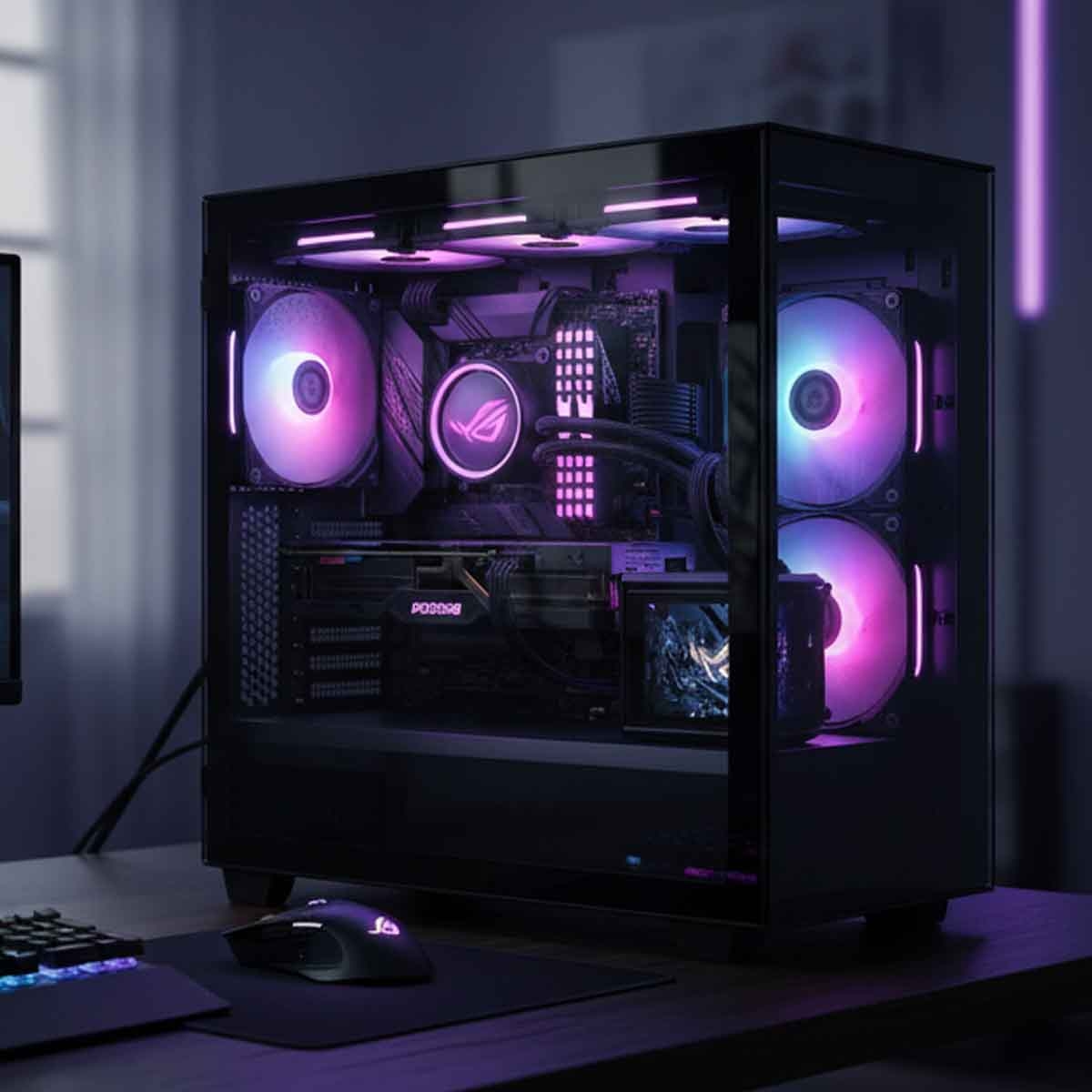 أسوس مبرد معالج سائل آر أو جي ريو 4 360 بإضاءة إيه آر جي بي