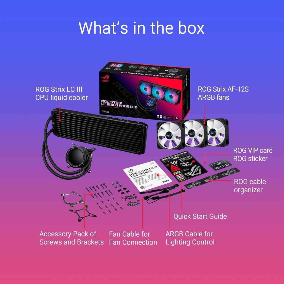 أسوس روج ستريكس LC 360 ARGB LCD مبرد معالج سائل