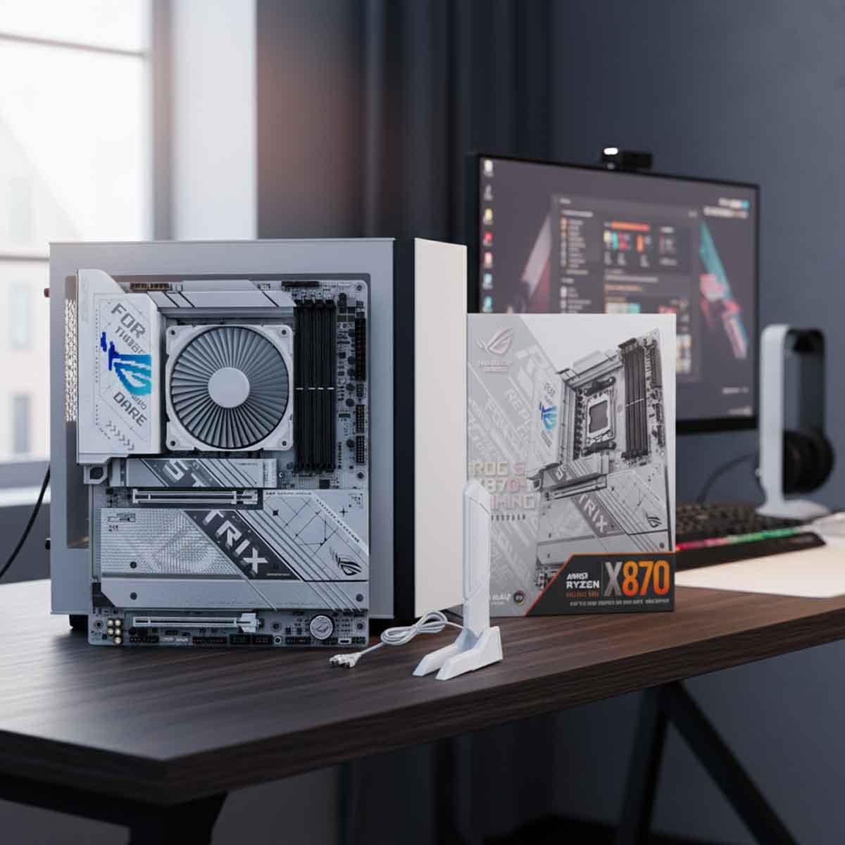 أسوس لوحة أم آر أو جي ستريكس إكس870-إيه غيمينغ واي فاي