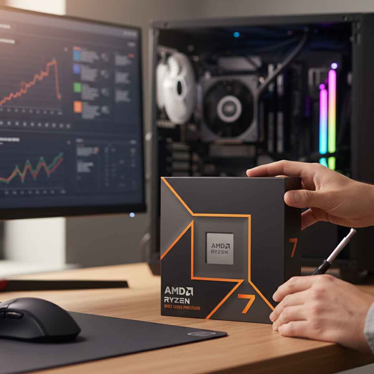 AMD Ryzen 7 9700X 3.8GHz 8-Core 16-Threads 40MB Processor