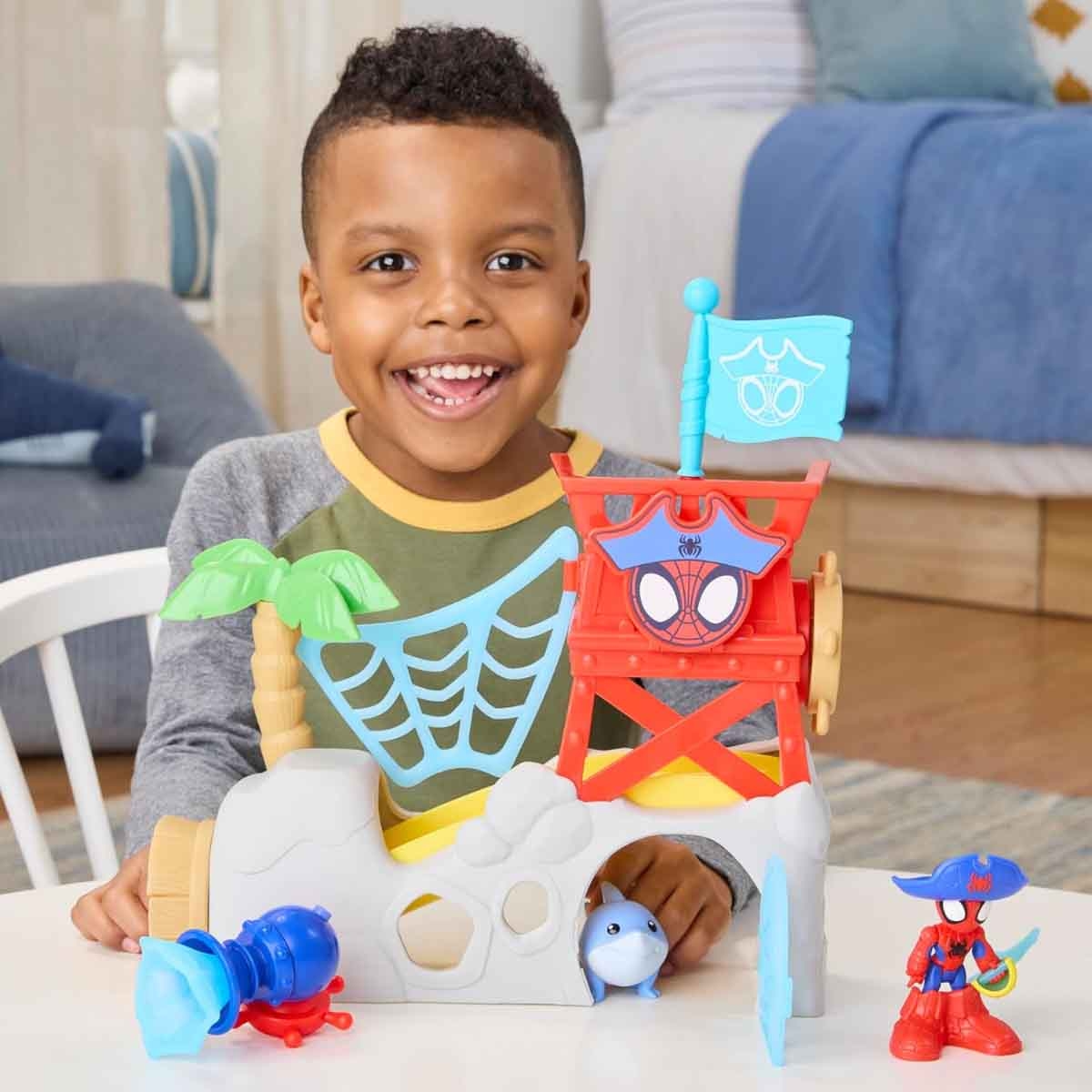 Spidey & His Amazing Friends Water-Webs Spidey Island Playset Unisex, 3-4 Years