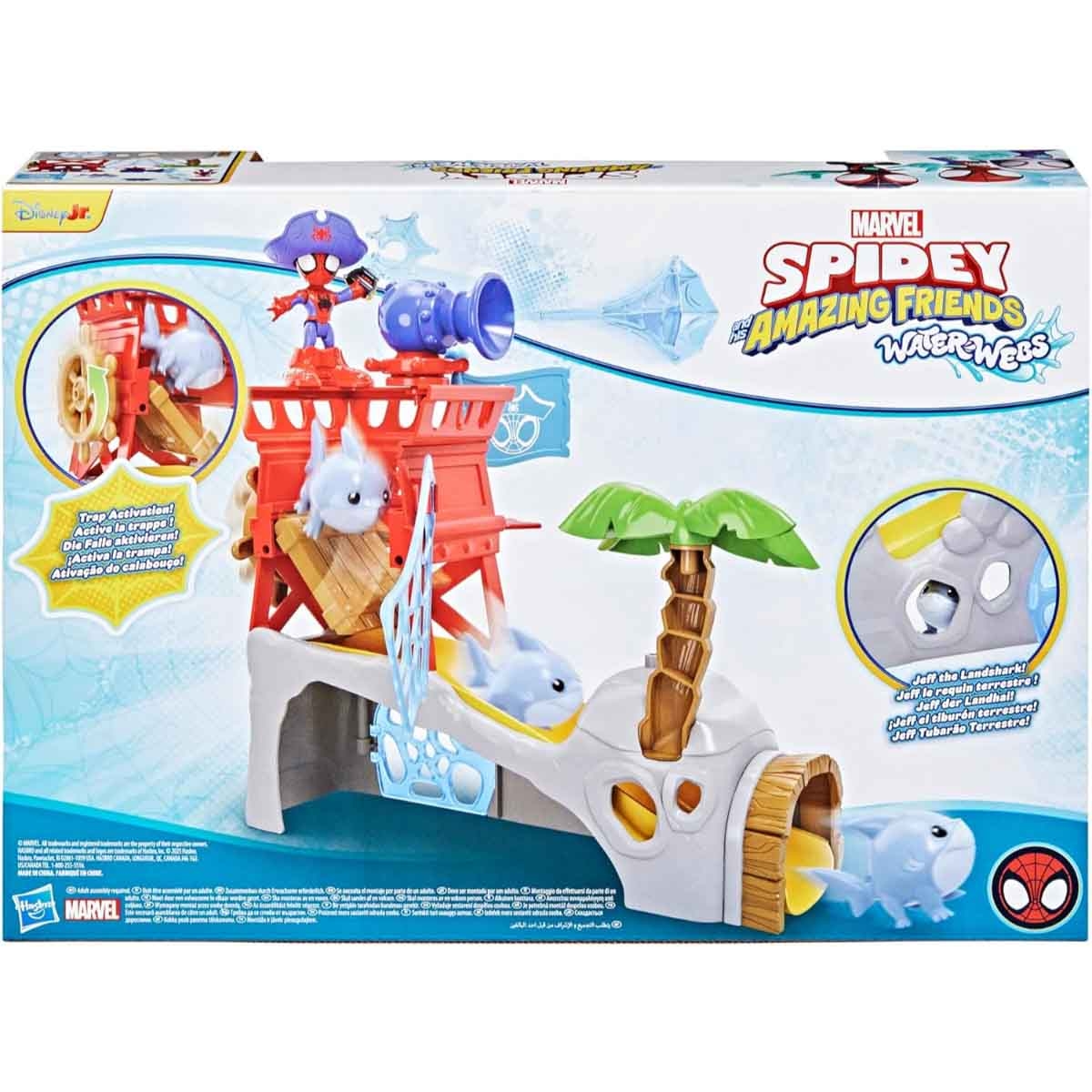 Spidey & His Amazing Friends Water-Webs Spidey Island Playset Unisex, 3-4 Years