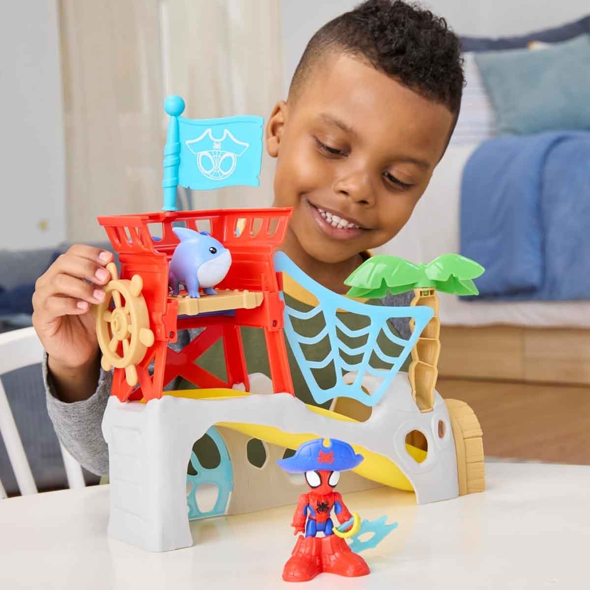 Spidey & His Amazing Friends Water-Webs Spidey Island Playset Unisex, 3-4 Years