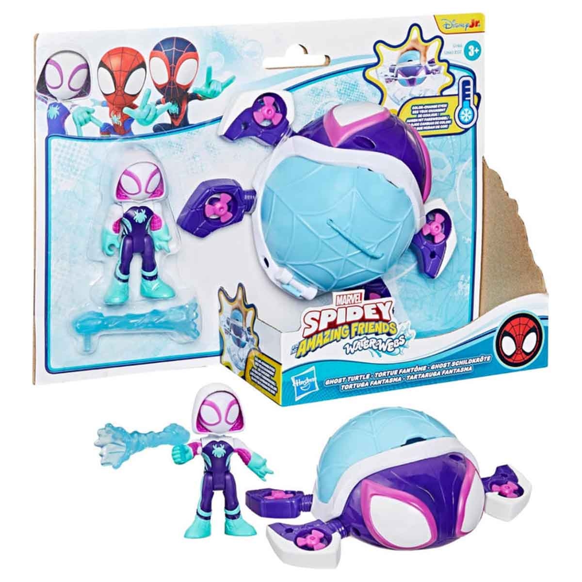 Spidey & His Amazing Friends Water-Webs Ghost Turtle Playset Unisex, 3-4 Years