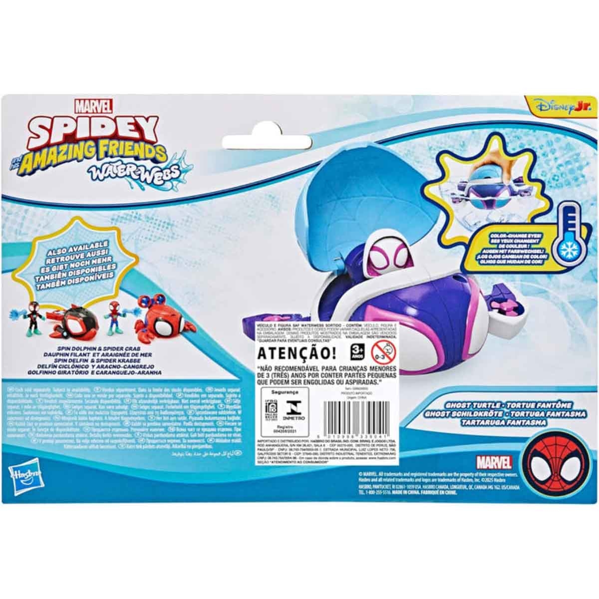 Spidey & His Amazing Friends Water-Webs Ghost Turtle Playset Unisex, 3-4 Years