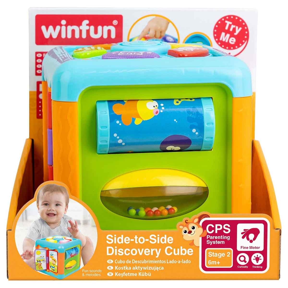 Winfun Side-To-Side Discovery Cube Toddler, 0-2 Years