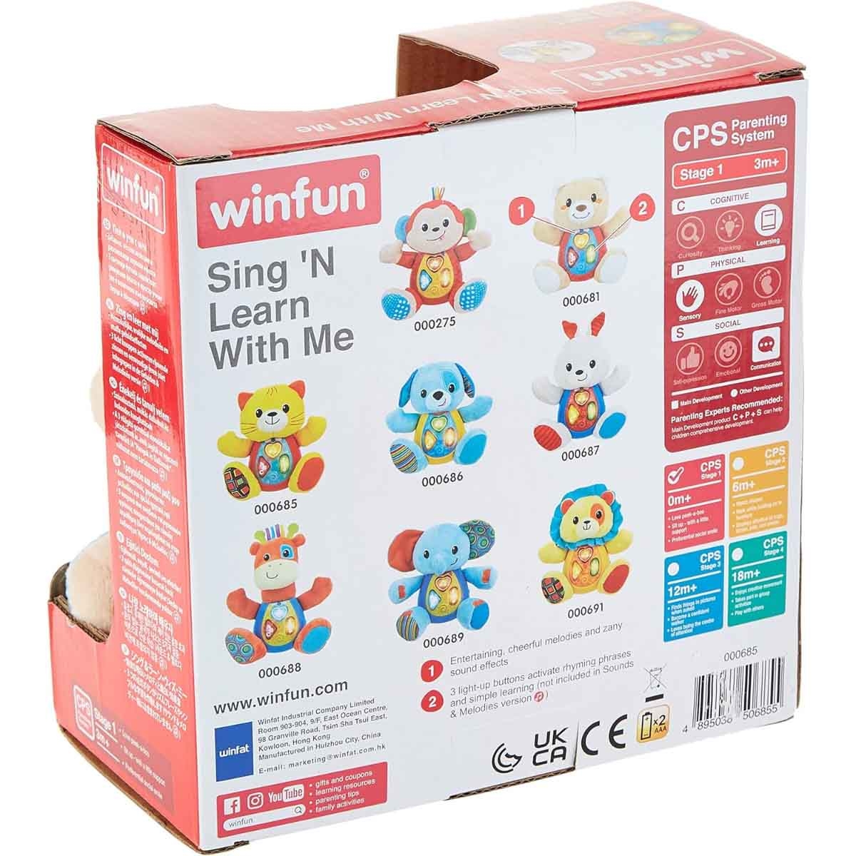 Winfun Sing 'N Learn Animal Monkey Pal Toddler, 0-2 Years