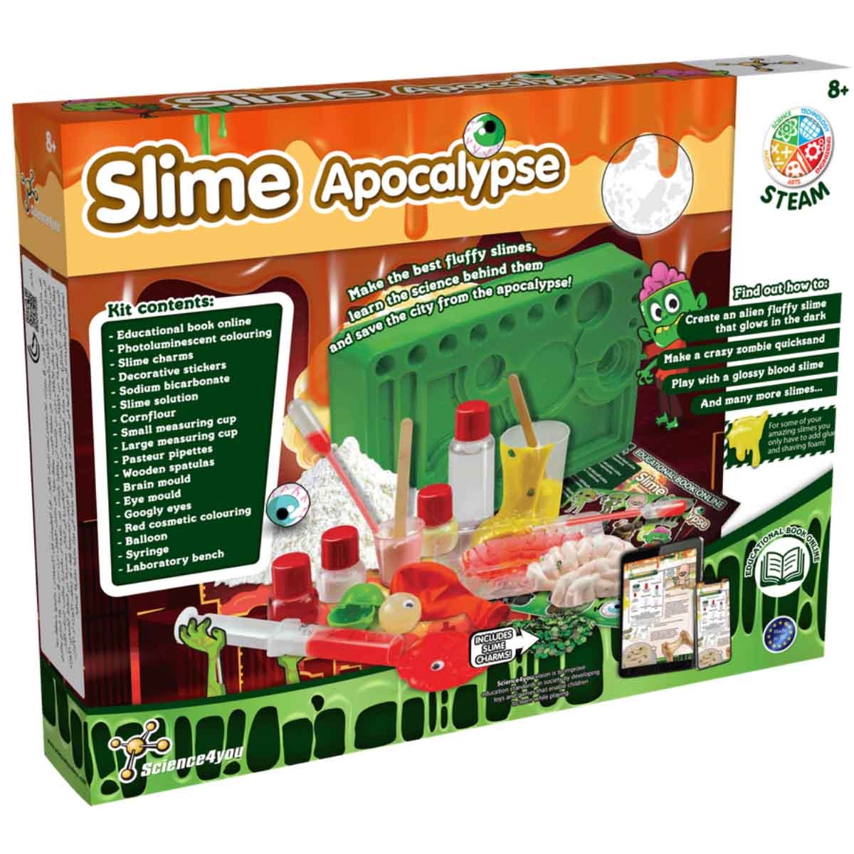 ساينس فور يو مجموعة نهاية العالم بالسلايم للجنسين، عمر 8-10 سنوات