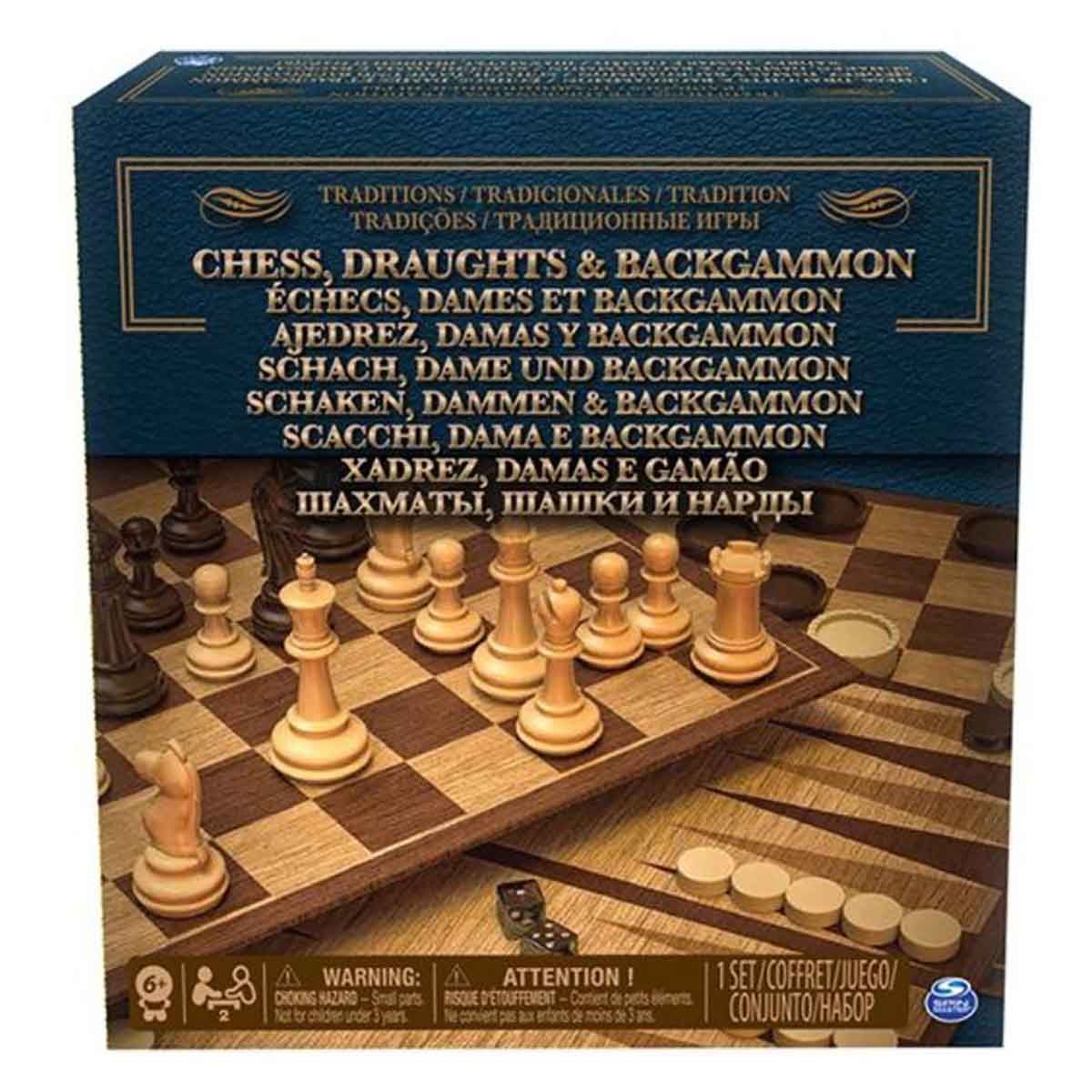 Spin Master Games 3-in-1 Classic Games Set Unisex, 5-7 Years