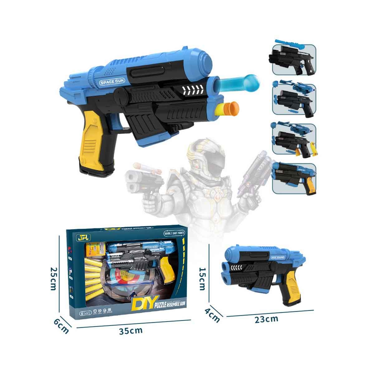 جيا بين لف لعبة قاذف إسفنجي بلاستر للأولاد، عمر 5-7 سنوات